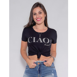 Camiseta Atacado Ciao Feminina Revanche Fifi Branco Frente