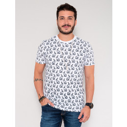 Camiseta Atacado Coelho Masculina Revanche Chevalier Branco Frente