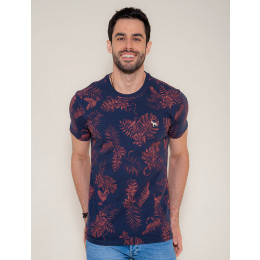 Camiseta Atacado Estampa Masculina Revanche Folhagem Branca Frente