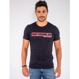 Camiseta Atacado Estampa Masculina Revanche Not Found Preto Palito Frente