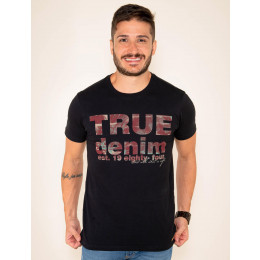 Camiseta Atacado Estampada Masculina Revanche Giugliano preto frente