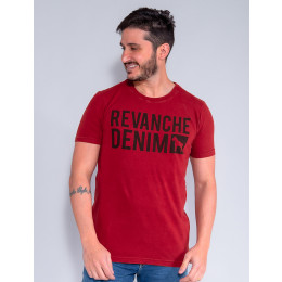 Camiseta Atacado Estonada Masculino Revanche Vigilio Vermelho Frente
