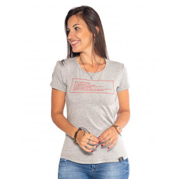 Camiseta Atacado Feminina Estampa Revanche Significado Preta Frente