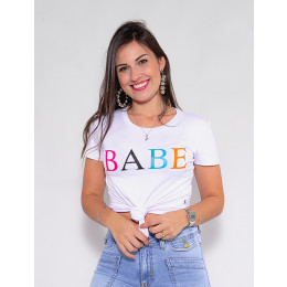 Camiseta Atacado Feminina Revanche Babe Branco Frente