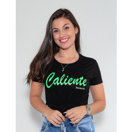 Camiseta Atacado Feminina Revanche Caliente Preto Frente