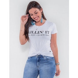 Camiseta Atacado Feminina Revanche Killing It Preto Frente