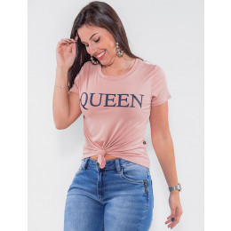 Camiseta Atacado Feminina Revanche Queen Branco Frente