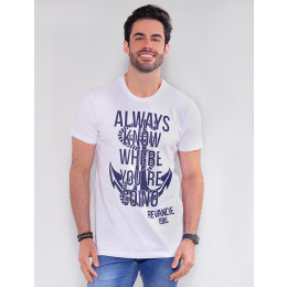 Camiseta Atacado Masculina Revanche Always Branco Frente