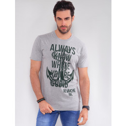 Camiseta Atacado Masculina Revanche Always Branco Frente