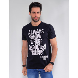 Camiseta Atacado Masculina Revanche Always Branco Frente