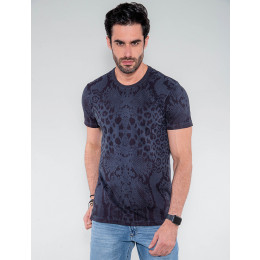 Camiseta Atacado Masculina Revanche Cuaite Azul Marinho Frente