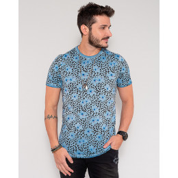 Camiseta Atacado Masculina Revanche Dashiell Azul Frente