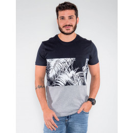 Camiseta Atacado Masculina Revanche Dual Color Preto Frente