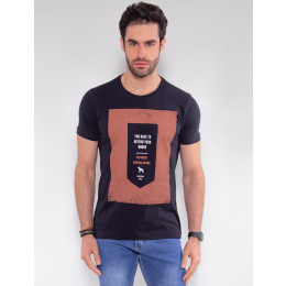 Camiseta Atacado Masculina Revanche Honor Preto Frente