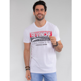 Camiseta Atacado Masculina Revanche Times Branco Frente