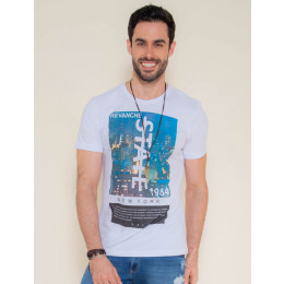 Camiseta Atacado Silk Masculina Revanche State Mescla Frente