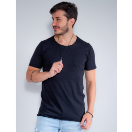 Camiseta Básica Corte a Fio Atacado Masculino Revanche Otávio Preto
