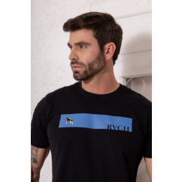 Camiseta Estampada Atacado Masculino Revanche Guane Preto