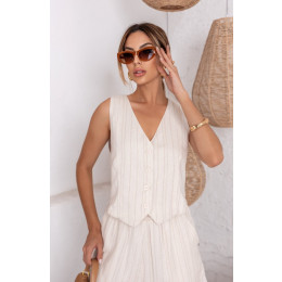 Colete Alfaiataria Cropped Atacado Feminino Revanche Canencia