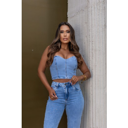 Cropped Jeans Tomara Que Caia Atacado Feminino Revanche Larrau
