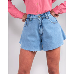 Shorts Jeans Godê Atacado Feminino Revanche Michella Azul Frente
