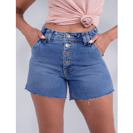Shorts Jeans Atacado Feminino Revanche Lorena Azul Detalhe