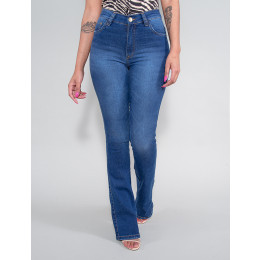 Calça Jeans Atacado Flare Feminina Revanche Amarente Azul Frente