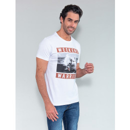 Camiseta Atacado Masculino Revanche Finis Branco Frente