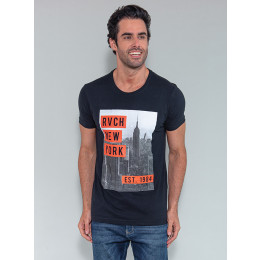 Camiseta Atacado Masculino Revanche Florent Preto Frente