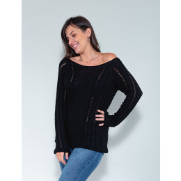 Blusa Tricot Atacado Feminina Revanche Jeanitta Off White Frente