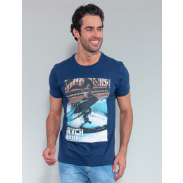 Camiseta Atacado Masculino Revanche Lemoine Azul Marinho Frente
