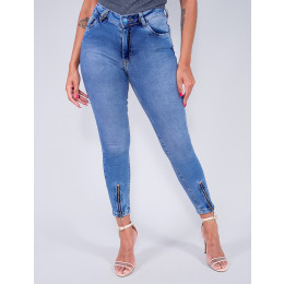 Calça Jeans Atacado Cropped Feminino Revanche Stella Azul Frente
