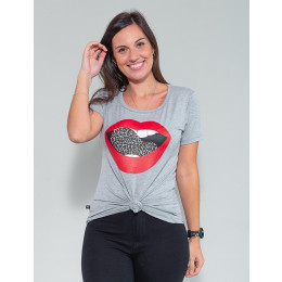 Camiseta Atacado Boca Feminina Revanche Trace Branco Frente