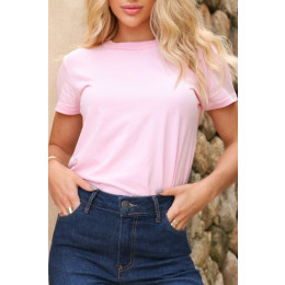 T-Shirt básica bordada atacado feminina Revanche Brezice Branco