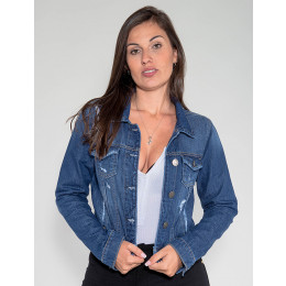 Jaqueta Jeans Atacado Feminina Revanche Bulgária Frente