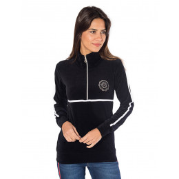 Moletom Atacado Plush Feminino Revanche Omaha Preto Palito Frente