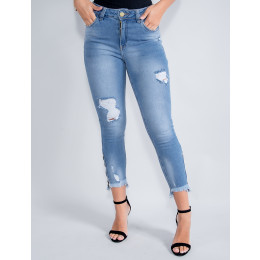 Calça Jeans Atacado Cigarrete Feminina Revanche Melanie Azul 