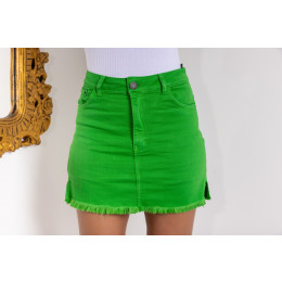 Saia Shorts Color Com Barra Desfiada Atacado Feminina Revanche Yreka Laranja