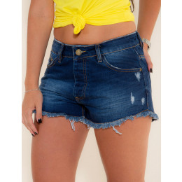 Shorts Jeans Atacado Barra Desfiada Feminino Revanche Acra Frente