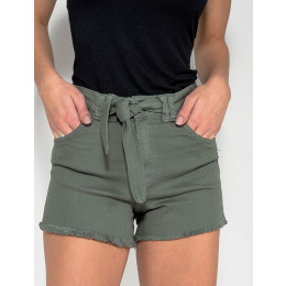 Shorts Jeans Atacado c/ Laço Feminino Revanche Zimbábue Verde Frente